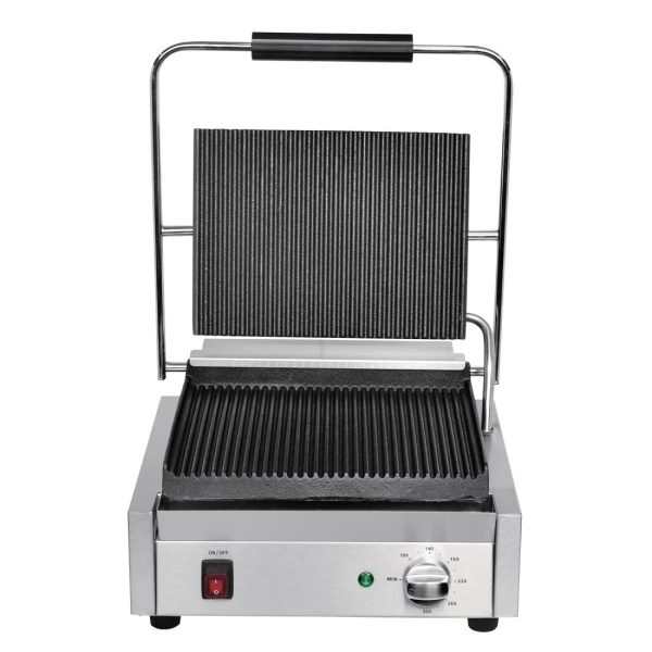 Power: 2.2kW. Large. Ribbed upper & lower plates