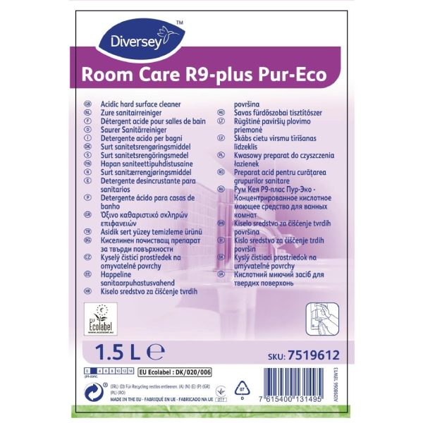 Room Care R9-plus Pur-Eco Bathroom Cleaner Concentrate 1.5Ltr
