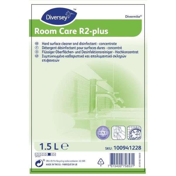 Room Care R2-plus Hard Surface Cleaner and Disinfectant Concentrate 1.5Ltr