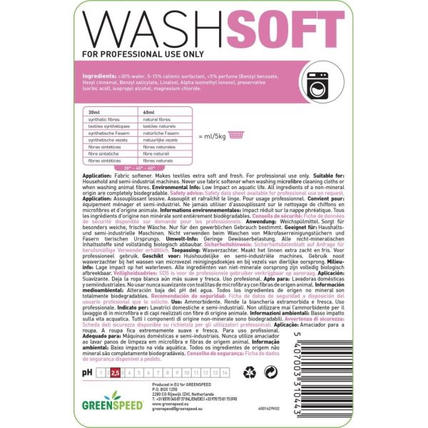 Greenspeed Fabric Softener 5Ltr
