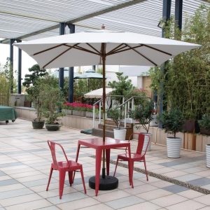 Bolero Square Parasol Grey 2.5m