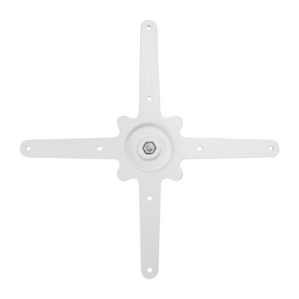 Bolero Cast Iron Round Table Base White