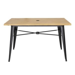 Bolero Complete Outdoor Table 120x76x76cm – Light Wood