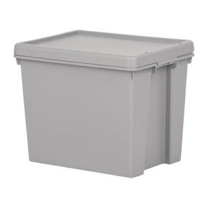 Wham Bam Upcycled Cement Grey Storage Box & Lid 24Ltr