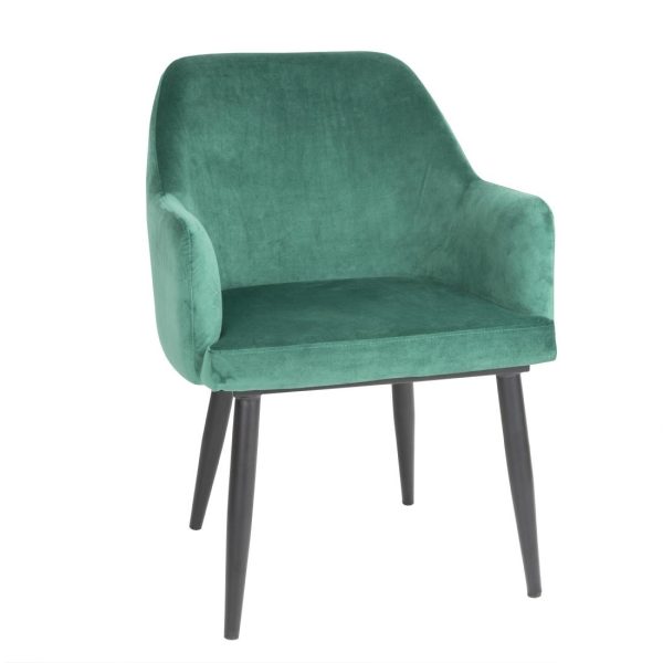 Bolero Lia Velvet Set of 2 Chairs – Dark Green