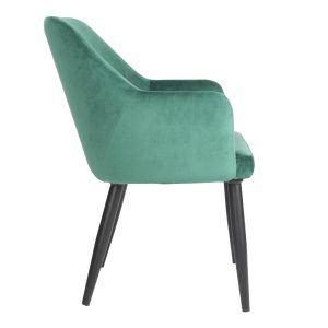 Bolero Lia Velvet Set of 2 Chairs – Dark Green