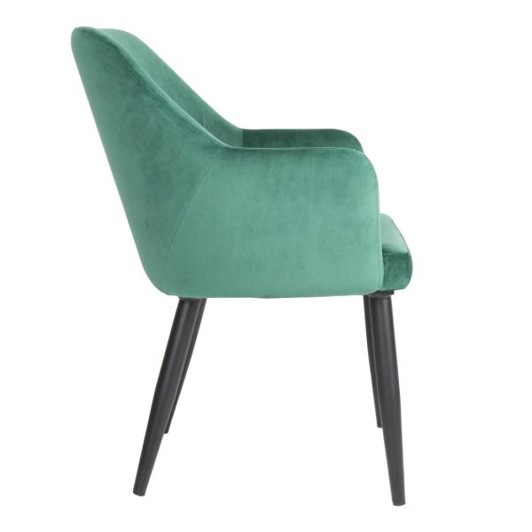 Bolero Lia Velvet Set of 2 Chairs – Dark Green