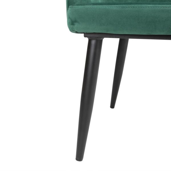 Bolero Lia Velvet Set of 2 Chairs – Dark Green
