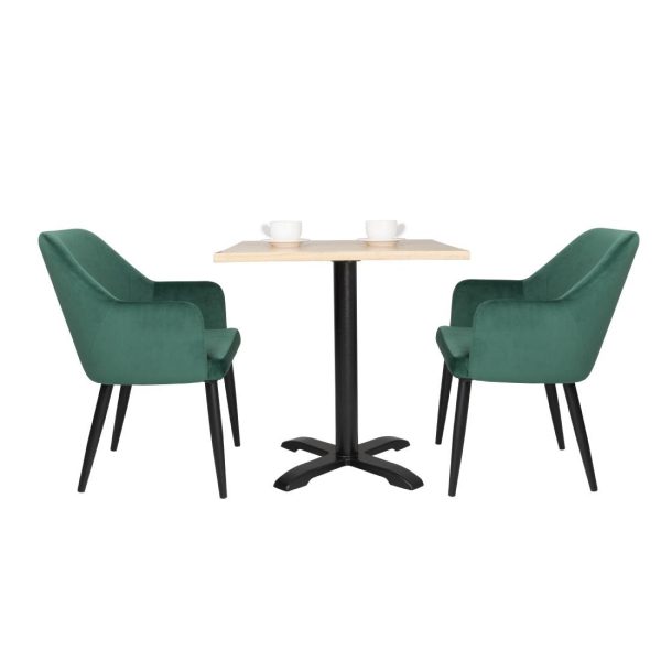 Bolero Lia Velvet Set of 2 Chairs – Dark Green