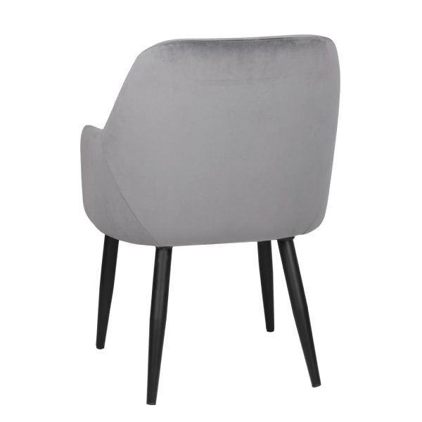 Bolero Lia Velvet Set of 2 Chairs – Grey