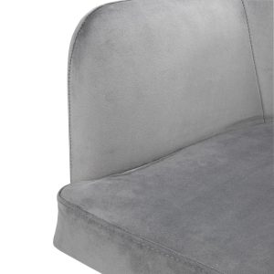Bolero Lia Velvet Set of 2 Chairs – Grey