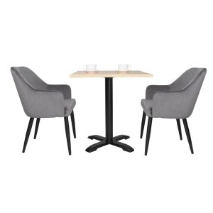 Bolero Lia Velvet Set of 2 Chairs – Grey