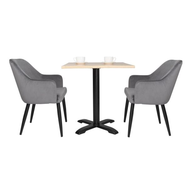 Bolero Lia Velvet Set of 2 Chairs – Grey