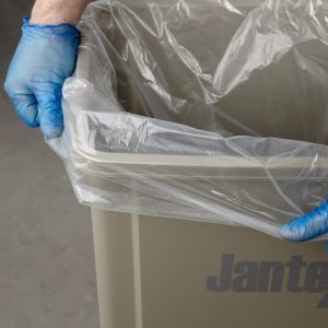 Jantex Heavy Duty Recycled Bin Bag 18kg 120ltr Clear (Pack of 100)