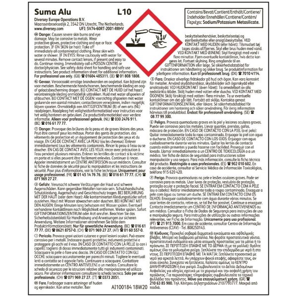 Suma Alu L10 Dishwasher Detergent Concentrate 5Ltr