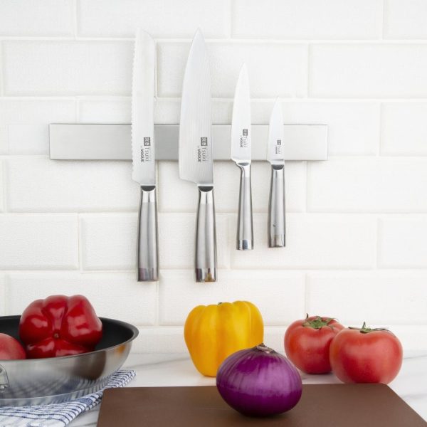 Vogue Tsuki Series 8 Prep Like A Pro 4-Piece Knife Set With Magnetic Rack