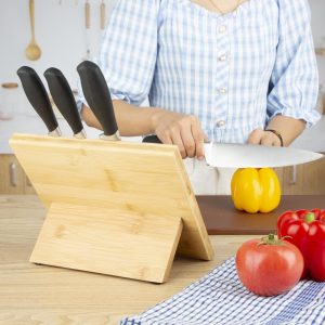 Vogue Prep Like A Pro 4-Piece Soft-Grip Knife Set With Magnetic Stand