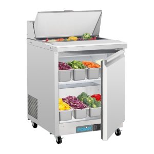 Polar U-Series Single Door Mega Top Prep Counter Fridge 154Ltr