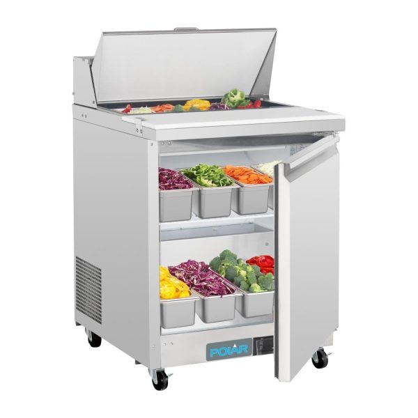 Polar U-Series Single Door Mega Top Prep Counter Fridge 154Ltr
