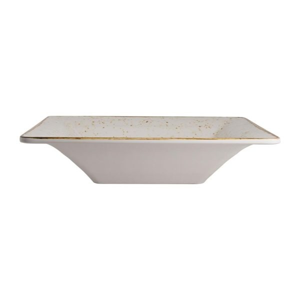 Steelite Craft White Buffet Square Pebble Bowls 343mm (Pack of 6)