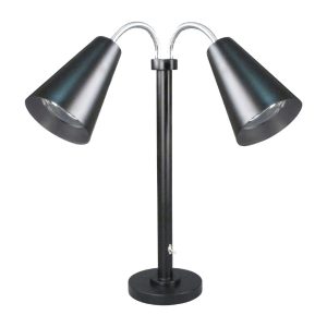 Steelite DWH Modern Double Head Heat Lamp EU Plug Black 559mm
