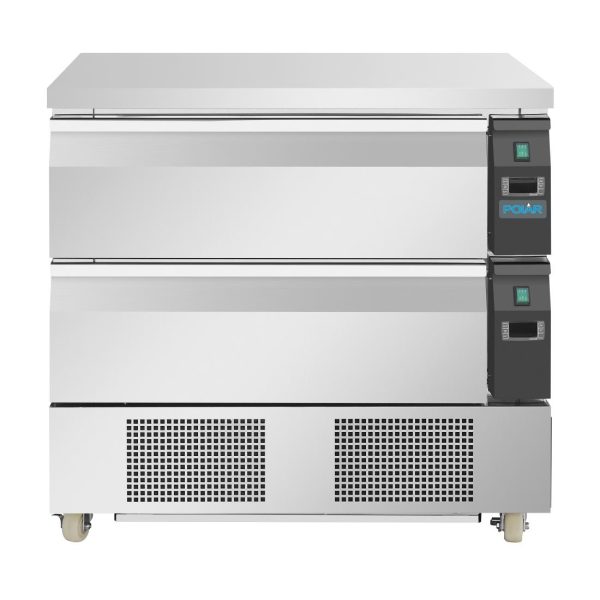 Polar Flexdrawer Counter. Double, 2 x 1/1GN