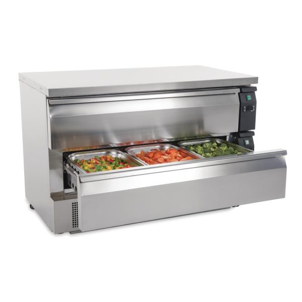 Polar Flexdrawer Counter. Double, 3 x 1/1GN