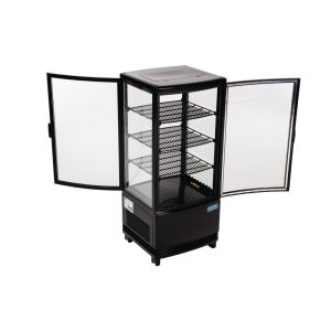 Polar C-Series Energy Efficient Curved Door Display Fridge Black 86Ltr