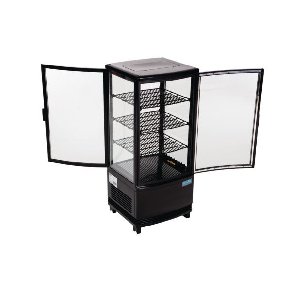 Polar C-Series Energy Efficient Curved Door Display Fridge Black 86Ltr