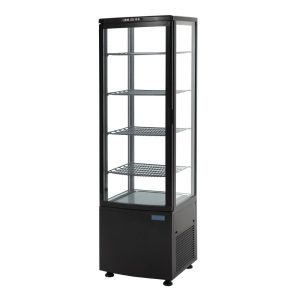 Polar C-Series Energy Efficient Curved Door Display Fridge Black 235Ltr