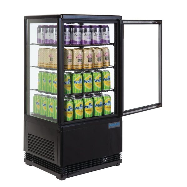 Polar C-Series Energy Efficient  Display Fridge Black 68Ltr