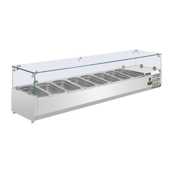 150W. Capacity: 8x 1/4GN. R600a
