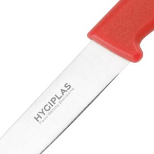 Blade length: 3". Weight: 20g. Red for raw meat