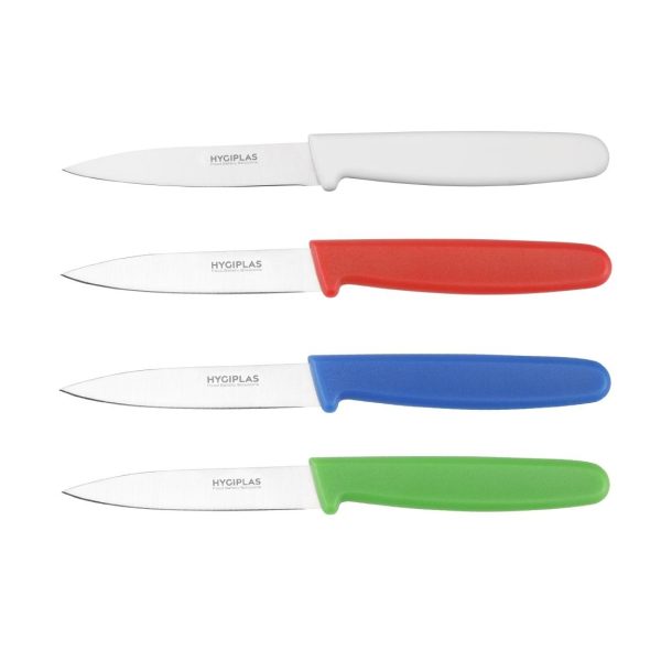 Blade length: 3". Weight: 20g. Red for raw meat