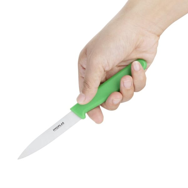 Blade length: 3". Weight: 20g. Green for salads and fruits