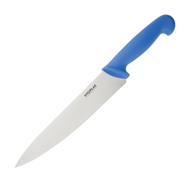 Blade length: 8.5". Weight: 160g. Blue for raw fish