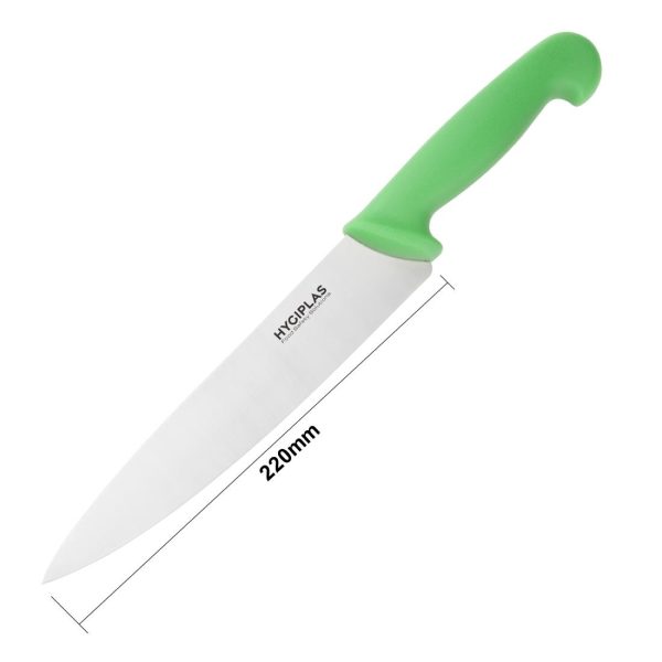 Blade length: 8.5". Weight: 160g. Green for salads and fruits