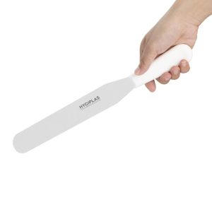 Blade length: 8". Weight: 60g. White for dairy and bakery