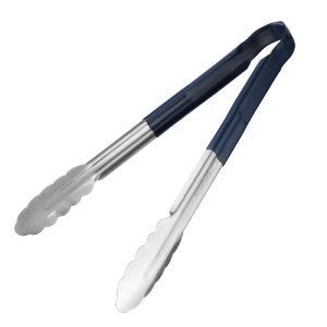 Vogue Colour Coded Blue Serving Tongs 11"