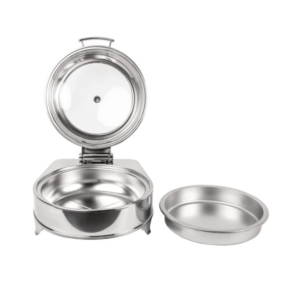 Round Glass Lid. Capacity: 6Ltr