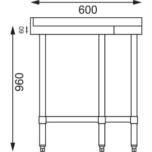 Size: 960(H) x 800(W) x 600(D)mm. With galvanised undershelf