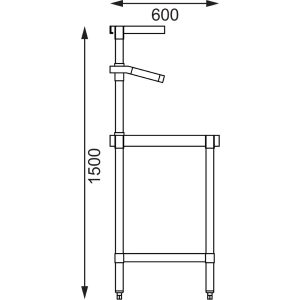 1500(H) x 1200(W) x 600(D)mm