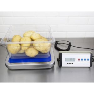 Capacity: 66lbs. Wall-mountable LCD display.