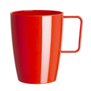 Kristallon Polycarbonate Handled Beakers Red 284ml (Pack of 12)