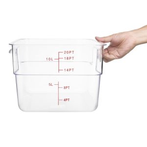 Hygiplas Polycarbonate Square Storage Container 10Ltr