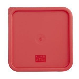 Vogue Square Food Storage Container Lid Red Large