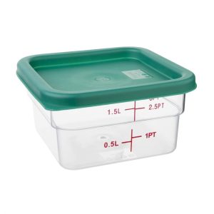 Hygiplas Square Food Storage Container Lid Green Small