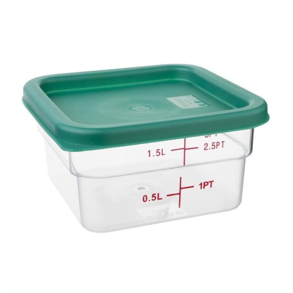Hygiplas Square Food Storage Container Lid Green Small