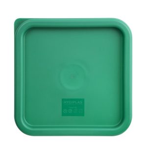 Vogue Square Food Storage Container Lid Green Medium