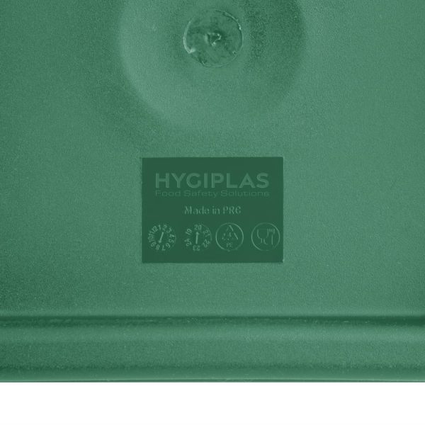 Hygiplas Square Food Storage Container Lid Green Medium